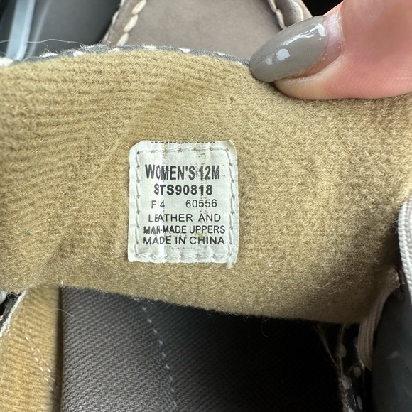 Sperry Top Sider Gray Leather Polka Dot Boat Shoes STS90818 Women's 12 - Picture 7 of 7